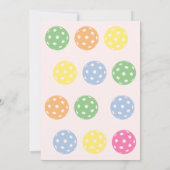 Beige Crawl Walk Pickleball thema 1e verjaardag Kaart (Achterkant)