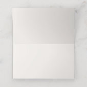 Beige Cream Bow Ivory Place Cards Elegant Folded Plaatskaartje (Binnenkant ongevouwen)