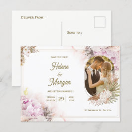 Beige Cream bruiloft uitnodiging briefkaart