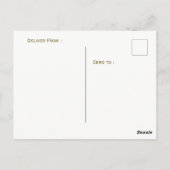 Beige Cream bruiloft uitnodiging briefkaart (Achterkant)