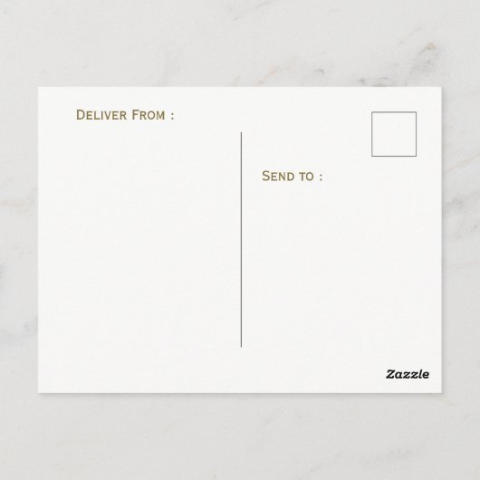 Beige Cream bruiloft uitnodiging briefkaart (Achterkant)
