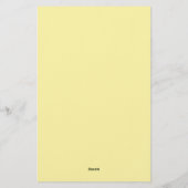 Beige Cream Color Professional Unique Handwriting Briefpapier (Achterkant)