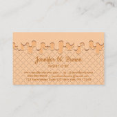 Beige Cream Driving Wafer Visitekaartje (Achterkant)