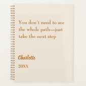 Beige cream inspirational goal quote 2026 planner (Voorkant)