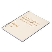 Beige cream inspirational goal quote notitieboek (Linkerzijde)
