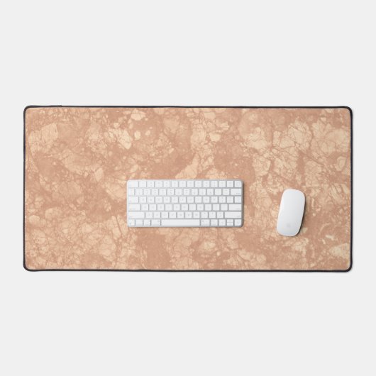 Beige Cream Marble Terrazzo Texture Bureaumat (Keyboard & Muis)