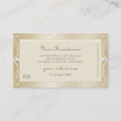 Beige Cream Mosaic  Sparkle Jewels Initialen Visitekaartje (Achterkant)