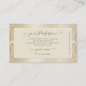 Beige Cream Mosaic  Sparkle Jewels met Logo Visitekaartje (Achterkant)