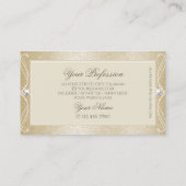 Beige Cream Mosaic Sparkle Jewels  Ornamenten Visitekaartje (Achterkant)
