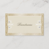 Beige Cream Mosaic Sparkle Jewels  Ornamenten Visitekaartje (Voorkant)