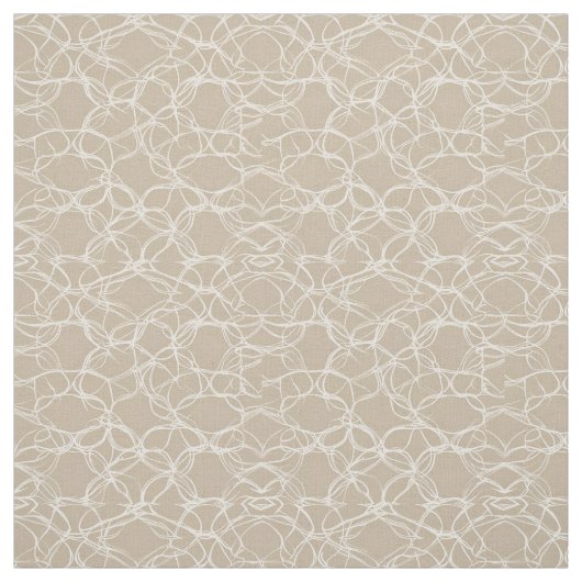 Beige Cream Pattern Stof (Swatch)