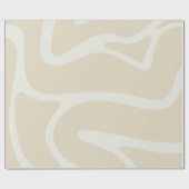 Beige Cream Simple Organic Pattern Cadeaupapier (Vlak)