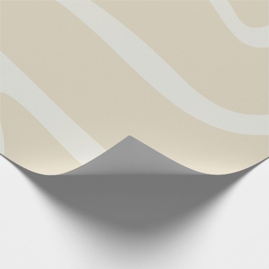 Beige Cream Simple Organic Pattern Cadeaupapier (Hoek)