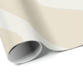 Beige Cream Simple Organic Pattern Cadeaupapier (Rol Hoek)