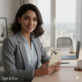 Beige Cream Simple Organic Pattern Case-Mate iPhone Case