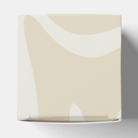 Beige Cream Simple Organic Pattern Classic Bedankdoosjes (Bovenkant)