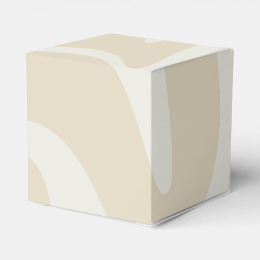 Beige Cream Simple Organic Pattern Classic Bedankdoosjes (Achterkant)