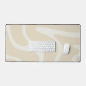 Beige Cream Simple Organic Pattern Comfort Bureaumat (Keyboard & Muis)