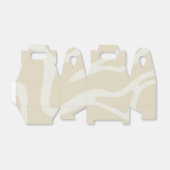 Beige Cream Simple Organic Pattern Gable Bedankdoosjes (Uitgevouwen)