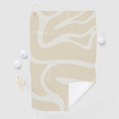 Beige Cream Simple Organic Pattern Golfhanddoek (Insitu)