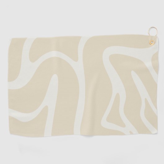 Beige Cream Simple Organic Pattern Golfhanddoek (Horizontaal)