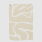 Beige Cream Simple Organic Pattern Golfhanddoek (Voorkant)