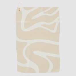 Beige Cream Simple Organic Pattern Golfhanddoek