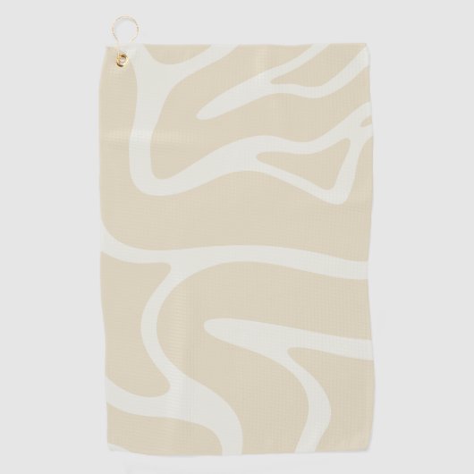Beige Cream Simple Organic Pattern Golfhanddoek (Voorkant)