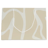 Beige Cream Simple Organic Pattern Groot Cadeauzakje (Voorkant)