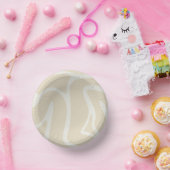 Beige Cream Simple Organic Pattern Papieren Kommen (Feest)