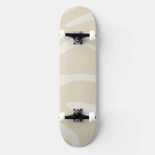 Beige Cream Simple Organic Pattern Persoonlijk Skateboard (Voorkant)