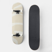 Beige Cream Simple Organic Pattern Persoonlijk Skateboard (Voorkant)