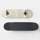 Beige Cream Simple Organic Pattern Persoonlijk Skateboard (Horizontaal)