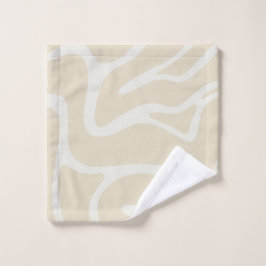 Beige Cream Simple Organic Pattern Stylish Washandje