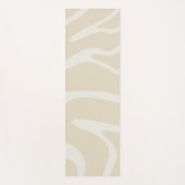 Beige Cream Simple Organic Pattern Yogamat (Voorkant)