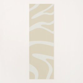Beige Cream Simple Organic Pattern Yogamat