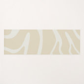 Beige Cream Simple Organic Pattern Yogamat (Voorkant (horizontaal))