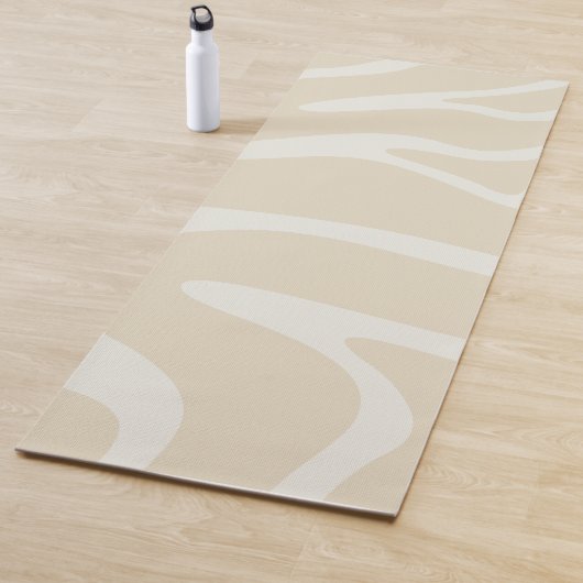 Beige Cream Simple Organic Pattern Yogamat (In situ)