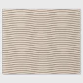 Beige Cream Stripes Cadeaupapier (Vlak)
