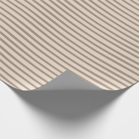 Beige Cream Stripes Cadeaupapier (Hoek)