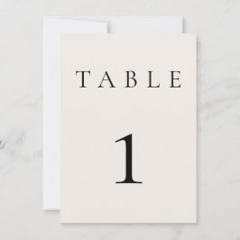 Beige Cream Trouwen / Evenement Tafelnummer