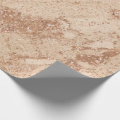 Beige Creamy Roos Gold Glitter Marble Stone Lux Cadeaupapier (Hoek)