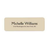 Beige Creatieve Minimalistische Professionele Mode Etiket (Voorkant)
