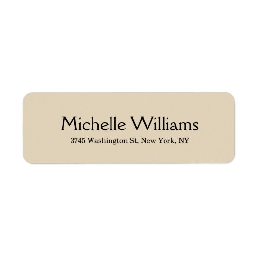Beige Creatieve Minimalistische Professionele Mode Etiket (Voorkant)