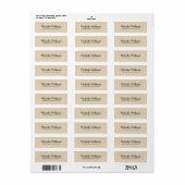 Beige Creatieve Minimalistische Professionele Mode Etiket (Full Sheet)