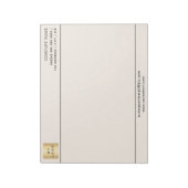 Beige crème bedrijf logo letterhead notitieblok (Linkerzijde)