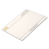 Beige crème bedrijf logo letterhead notitieblok (Schuin)