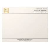 Beige crème bedrijf logo letterhead notitieblok (Voorkant)