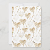 Beige Crème Bruin Witte Harten Boho Verjaardag Kaart (Achterkant)