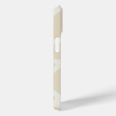 Beige Crème Eenvoudig Organisch Patroon Case-Mate iPhone Case (Achterkant / Rechts)